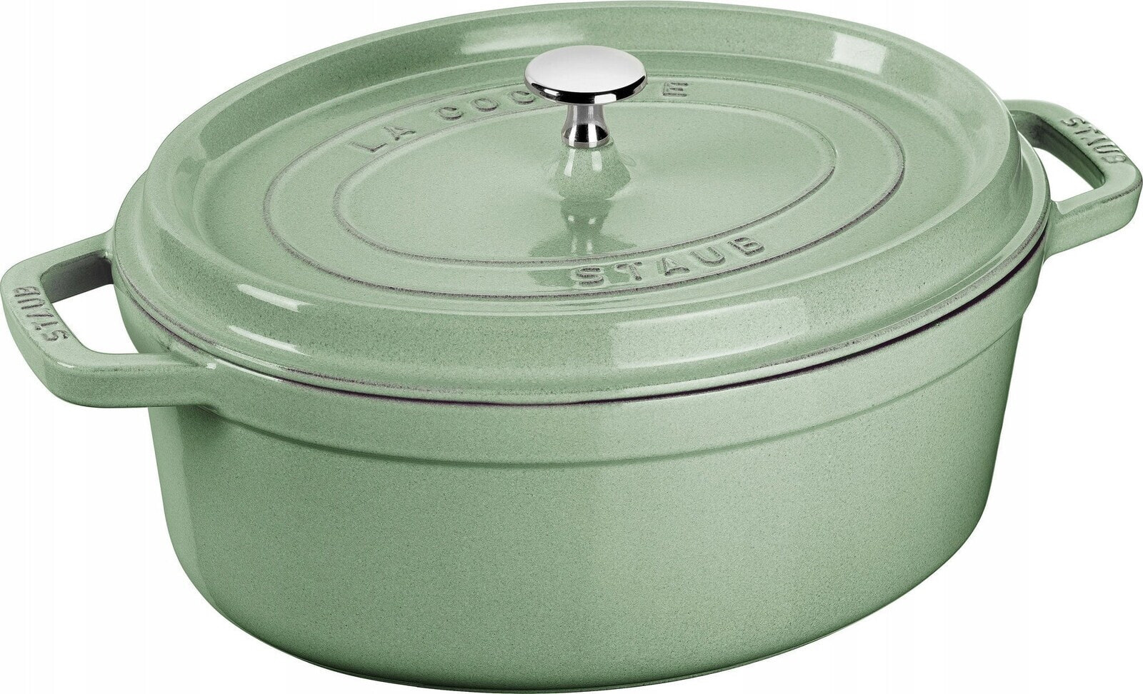 STAUB garnek żeliwny owalny 4.2 ltr, miętowy