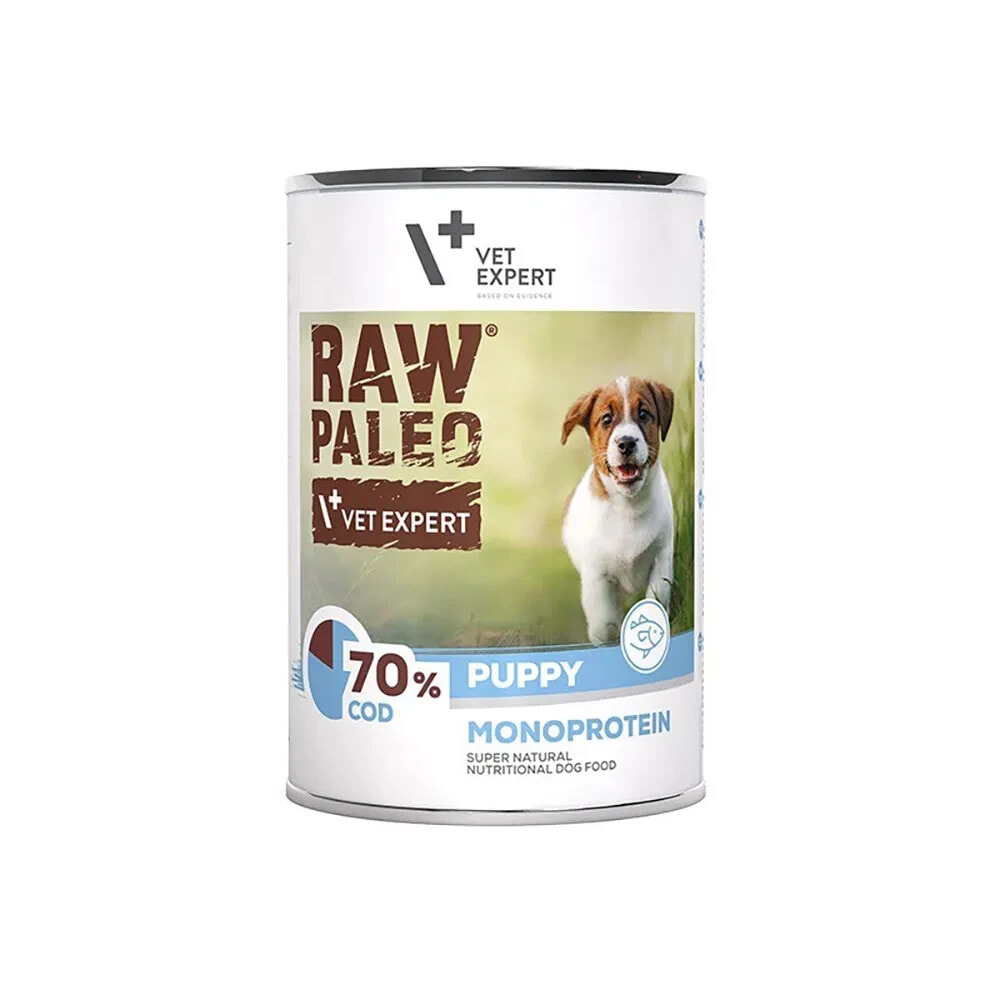 RAW PALEO Monoprotein cod wet dog food 400g