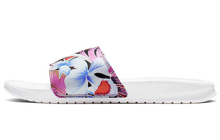 Nike Benassi JDI Floral Pack 花卉 运动拖鞋 男女同款 白彩色 / Спортивные тапочки Nike Benassi JDI Floral Pack