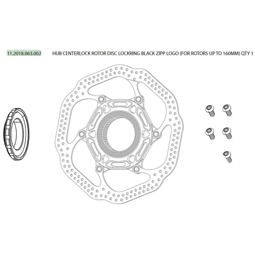 SRAM Hub Centerlock Rotor Disc Lockring Up To 160 mm Closure