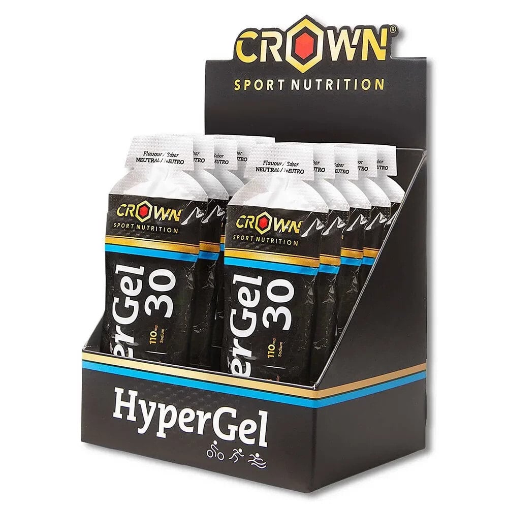 CROWN SPORT NUTRITION Hyper 30 Hydro Neutral Energy Gels Box 75g 10 Units