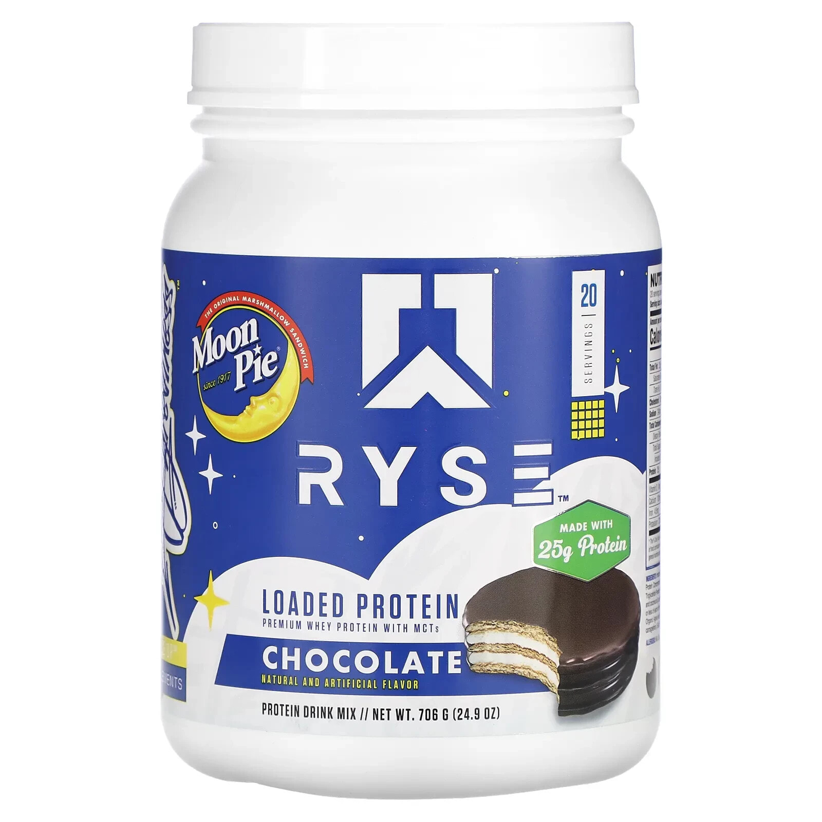 Ryse Supps, Loaded Protein, лунный пирог, шоколад, 706 г (24,9 унции)