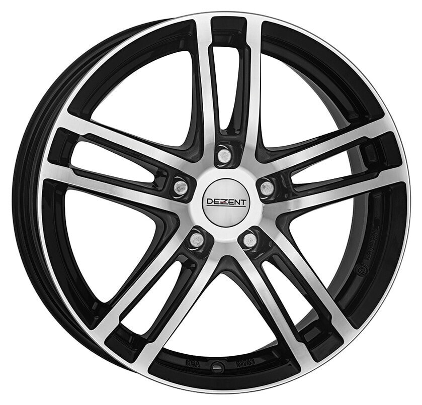 Колесный диск литой Dezent TZ black polished 7.5x18 ET38 - LK5/112 ML70.1