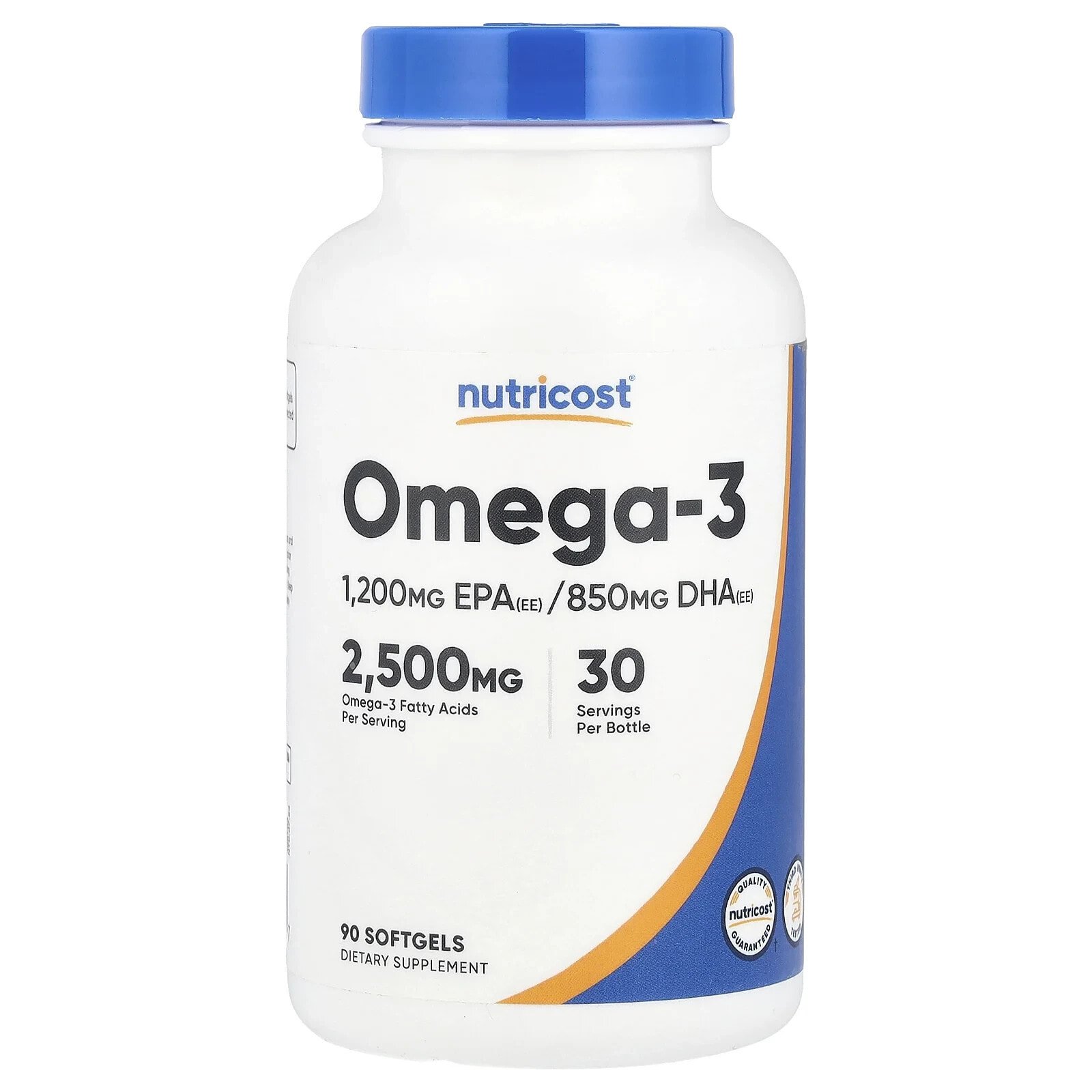 Omega-3, 2,500 mg, 90 Softgels (833 mg per Softgel)