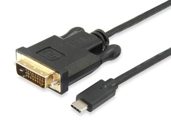 Equip 133468 видео кабель адаптер 1,8 m USB Type-C DVI-D Черный