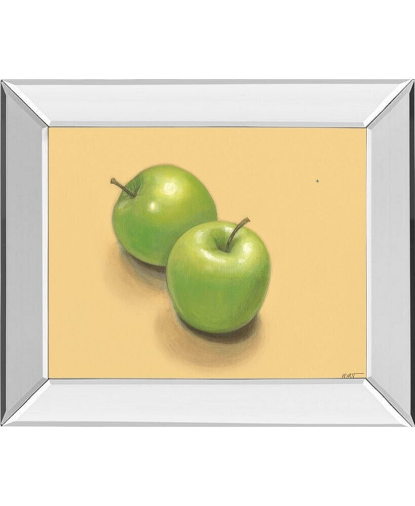 Classy Art green Apples Mirror Framed Print Wall Art, 22