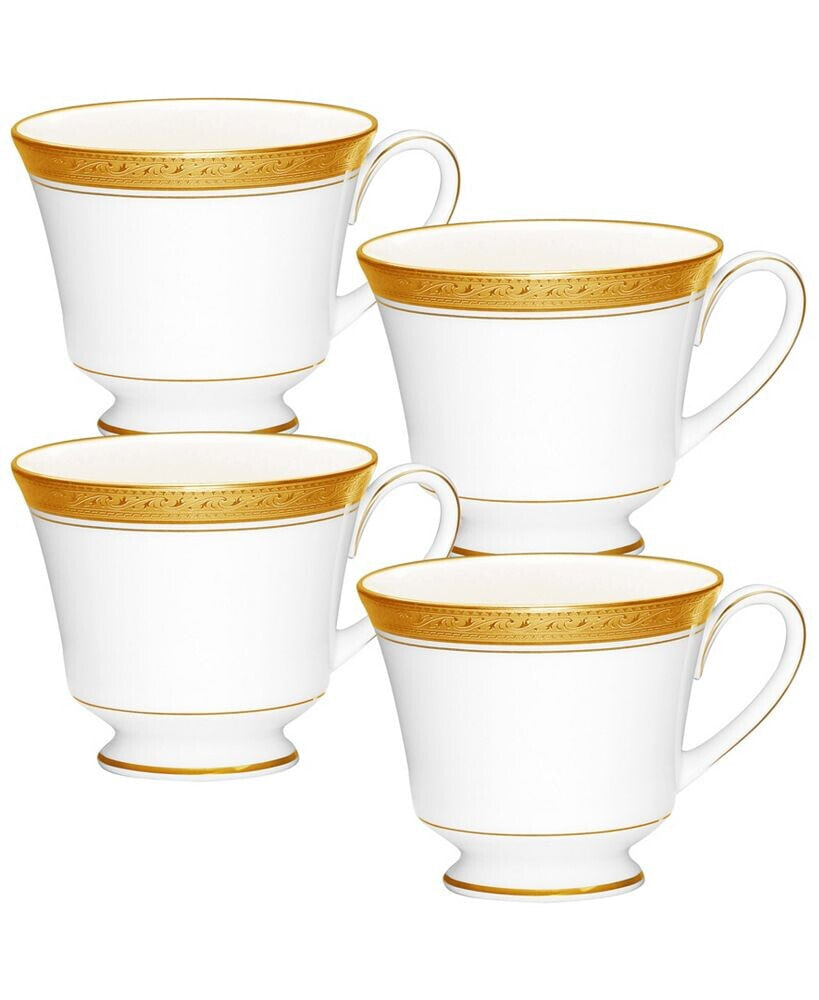 Noritake crestwood Gold Set of 4 Cups, Service For 4