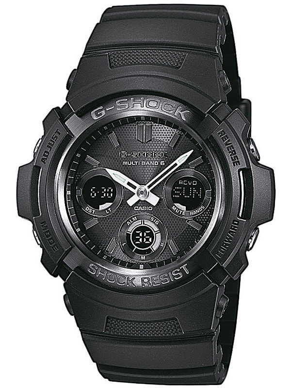 Мужские научные часы с черным браслетом CASIO AWG-M100B-1AER G-SHOCK Radio Controlled Solar 46mm 20 ATM