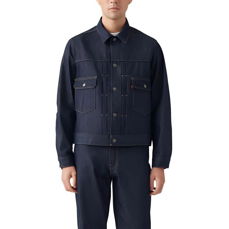 Levis WELLTHREAD Series Denim Jackets Men .Imgur.com Dark Indigo Color
