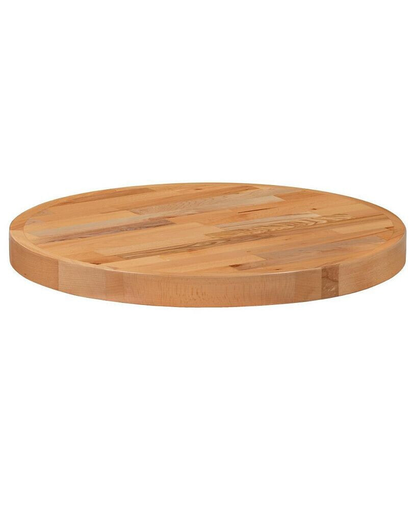 EMMA+OLIVER round Butcher Block Style Table Top - Restaurant Table Top