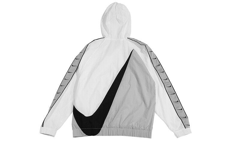 Nike 背面大 Logo 半拉链串标运动连帽夹克 男款 白色 / Куртка Nike Trendy Clothing CD0420-100