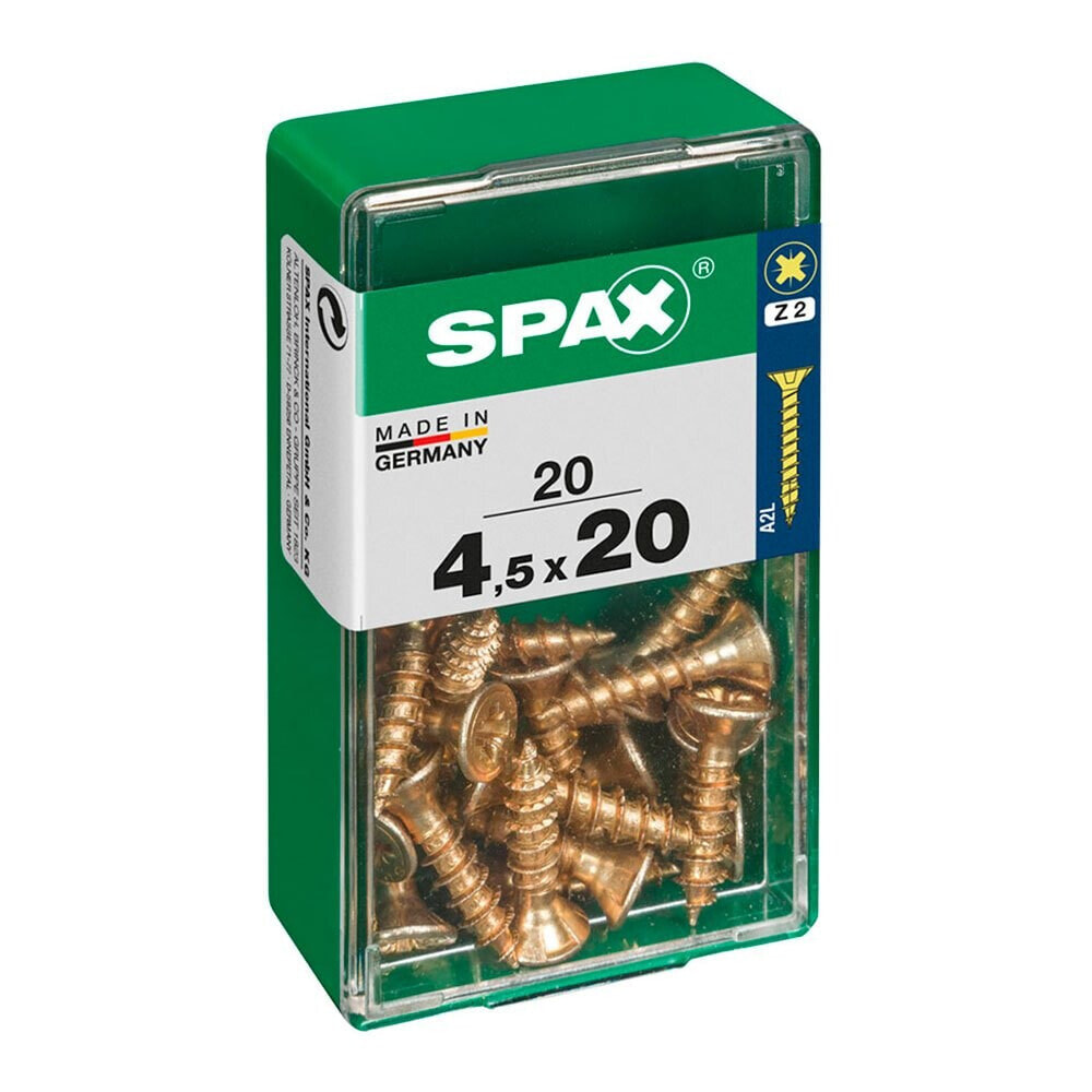 SPAX Yellox 4.5x20 mm Flat Head Wood Screw 20 Units