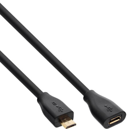 InLine 32730P USB кабель 3 m 2.0 Micro-USB B Черный