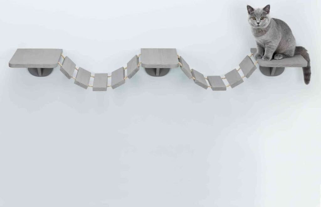 Trixie TRIXIE Ścienna drabinka dla kota, 150 x 30 cm, taupe