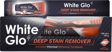 Atos White Glo Deep Stain Remover Зубная паста с сильным отбеливающим эффектом для удаления стойких пятен 150 мл