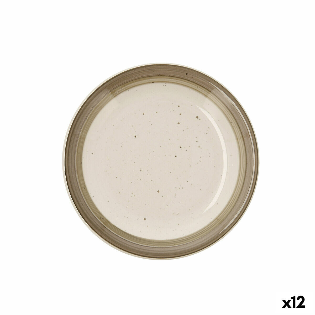 Dessert dish Quid Allegra Nature Ceramic Bicoloured (19 cm) (12 Units)