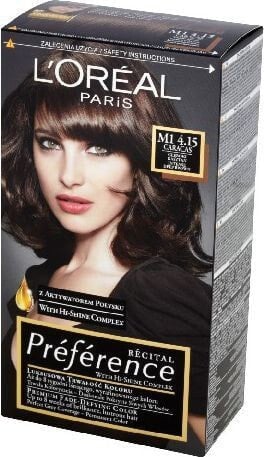 L'Oreal Paris Preference Hair Colour M1 Стойкая краска, придающая блеск волосам, оттенок глубокий каштановый