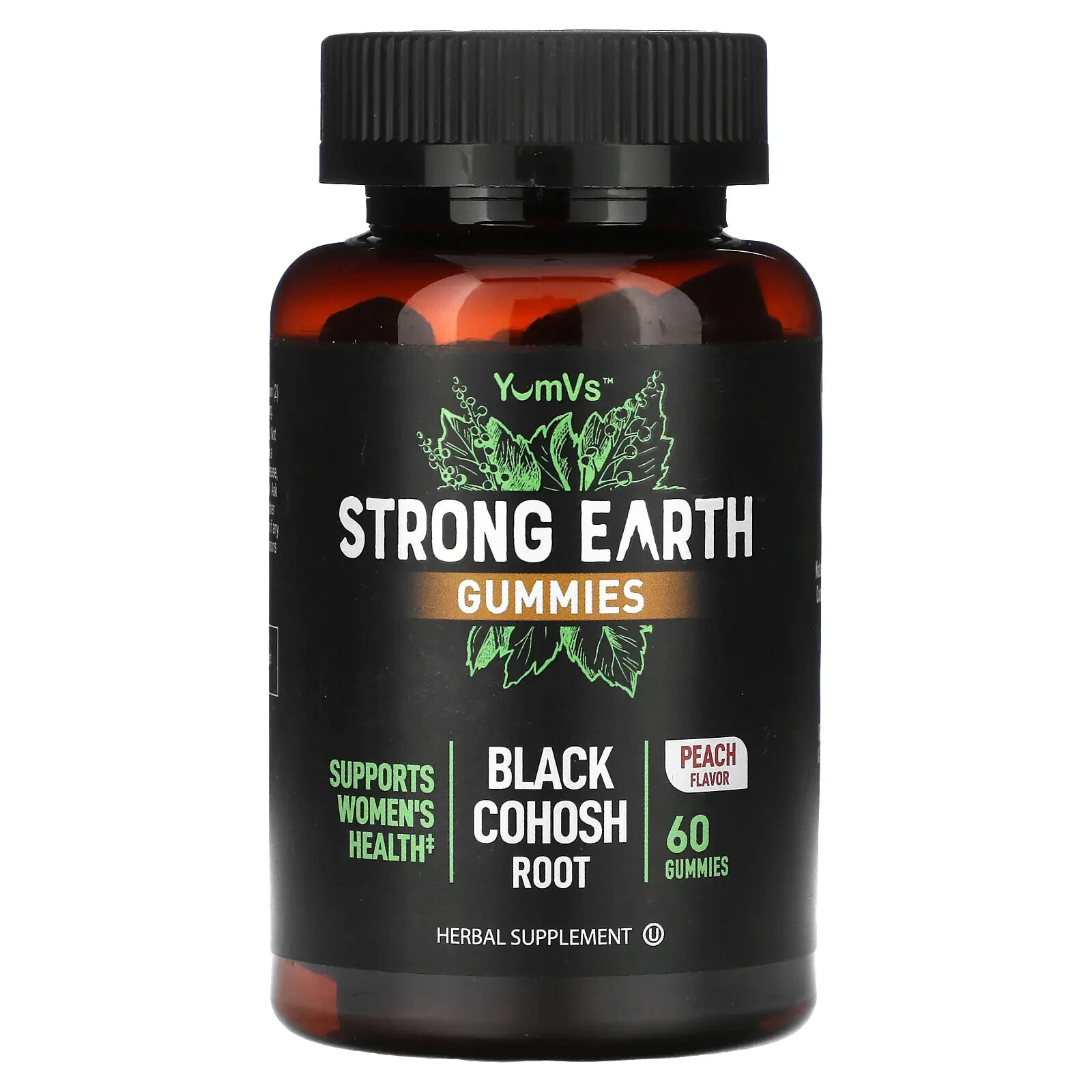 Strong Earth Gummies, Black Cohosh Root, Peach, 60 Gummies