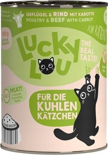 Lucky Lou Lucky Lou Lifestage Kitten Drób i wołowina puszka 400g