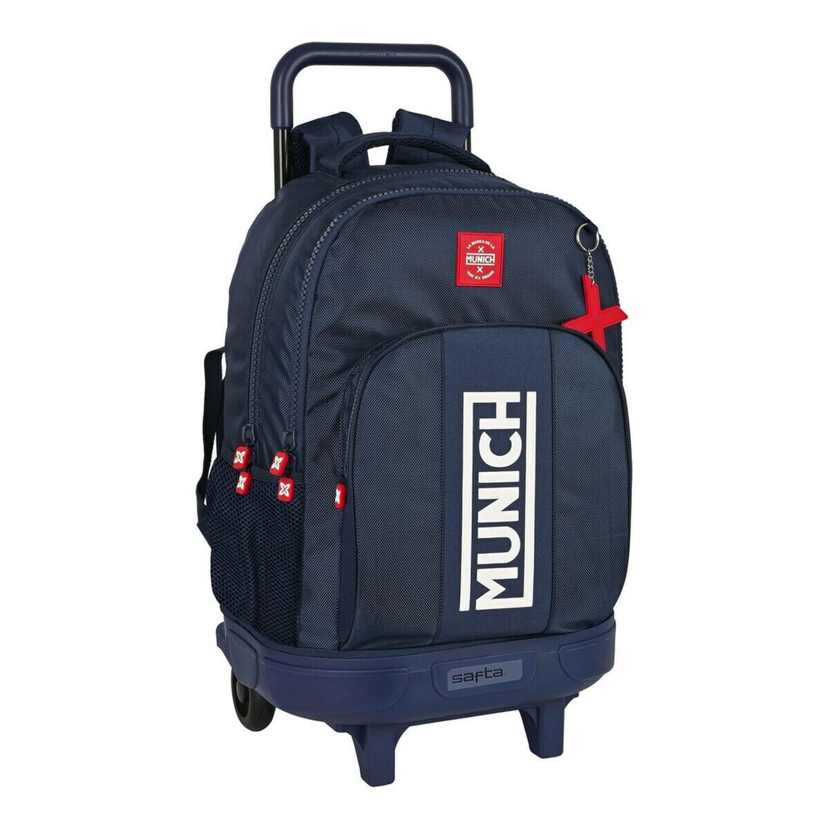 School Rucksack with Wheels Munich Storm Navy Blue 22 L