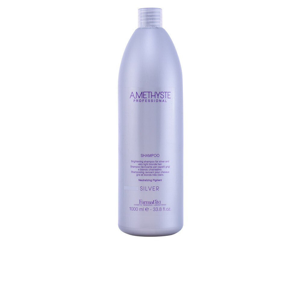 Farmavita Amethyste Silver Shampoo Серебристый оттеночный шампунь для седых и очень светлых волос 1000 мл