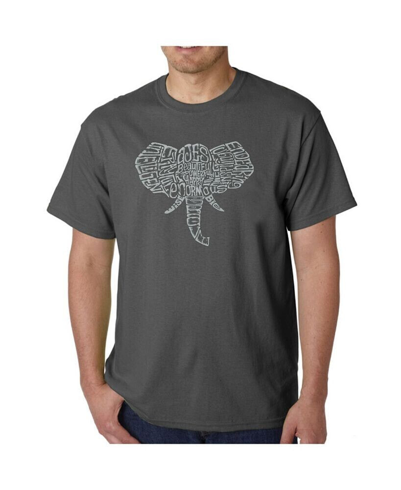 LA Pop Art mens Word Art T-Shirt - Elephant Tusks