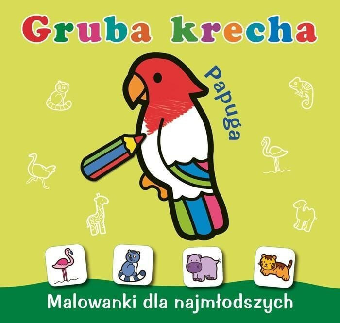 Раскраска для рисования Skrzat Gruba krecha. Papuga