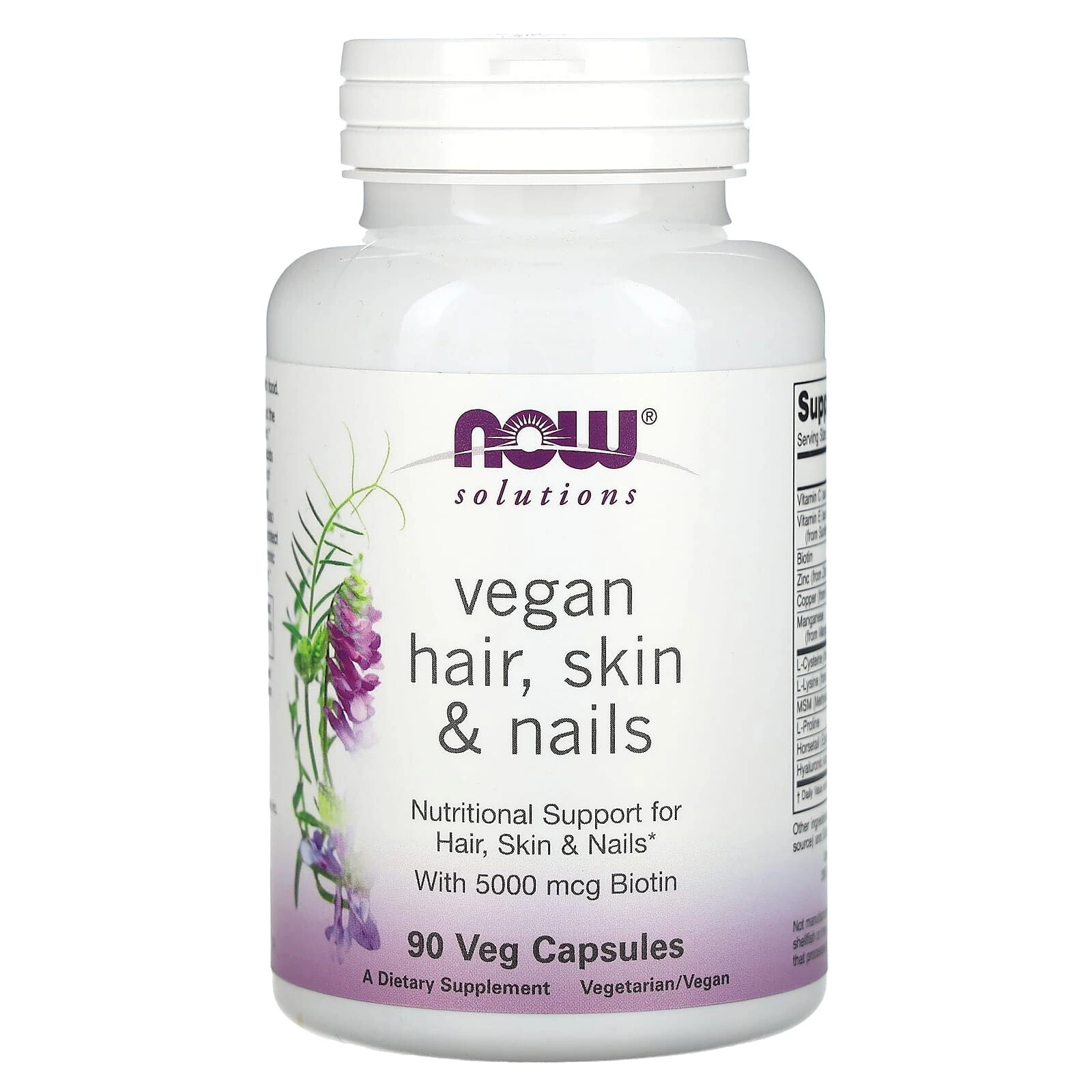Solutions, Vegan Hair, Skin & Nails, 90 Veg Capsules