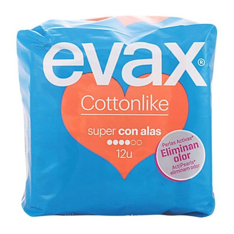 Супер прокладки с крылышками Cotton Like Evax (12 uds)