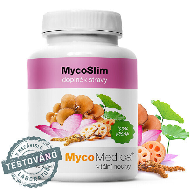 MycoMedica MycoSlim Органический комплекс с боярышником, грибами майтаке и кордицепсом для здоровья селезенки, пищеварения и здоровой массы тела 90 капсул