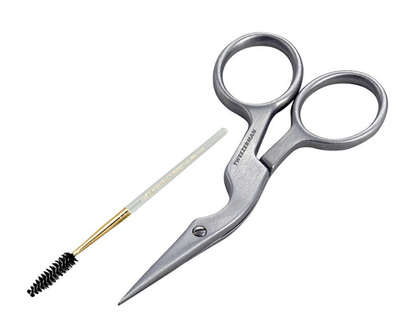 Brow Shaping Scissors & Brush Stainless Steel