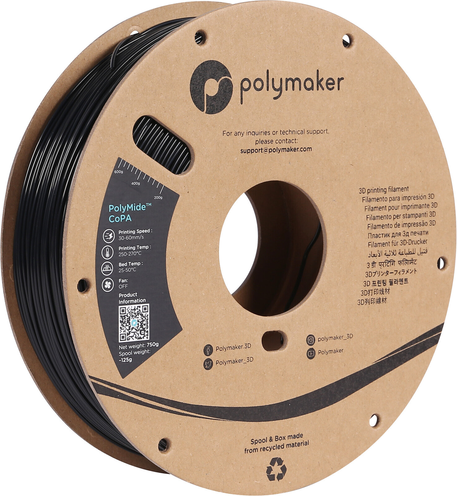 Polymaker PG05001 PolyMide CoPA 6/6-6 Filament PA Polyamid hitzebeständig hohe