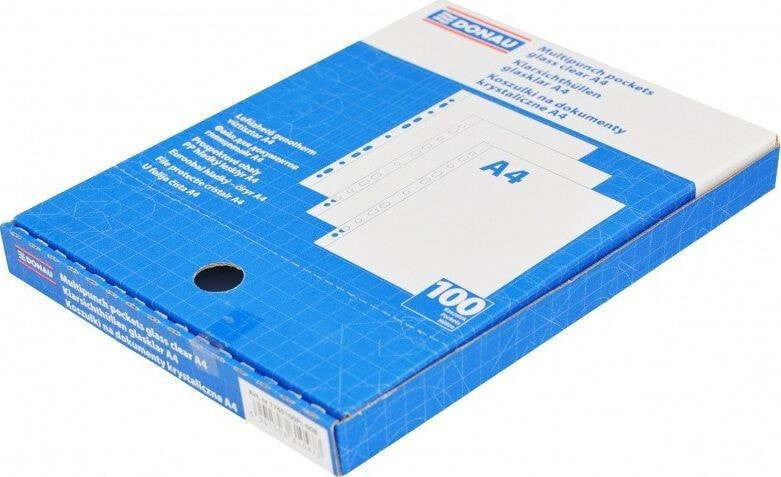 Donau Document sleeves DONAU, PP, A4, crystalline, 45 micron, 100pcs, in a box