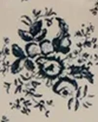 Floral earthenware soup plate