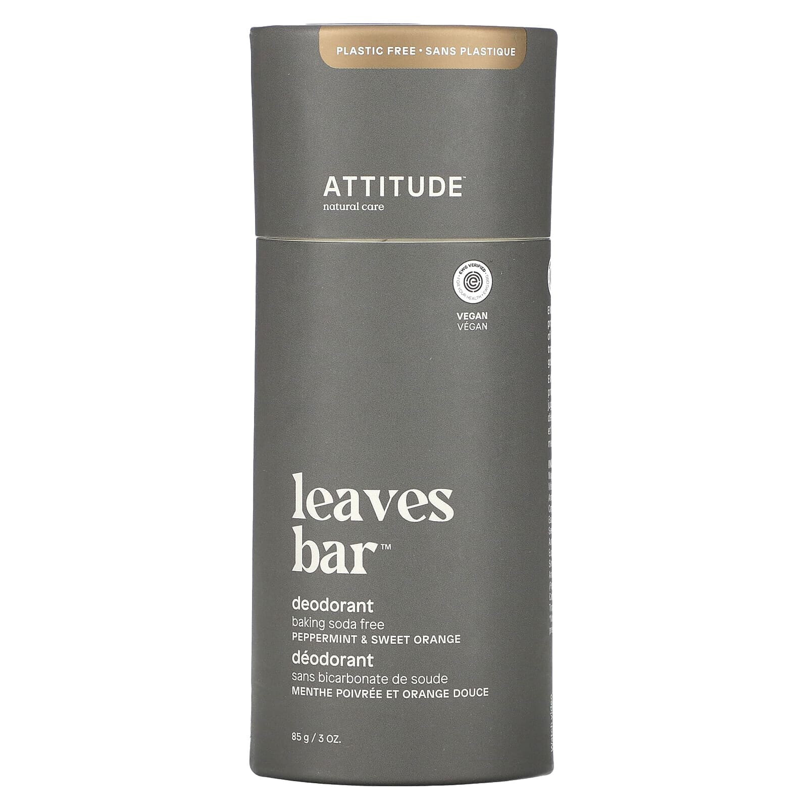 Leaves Bar Deodorant, Patchouli & Black Pepper, 3 oz (85 g)