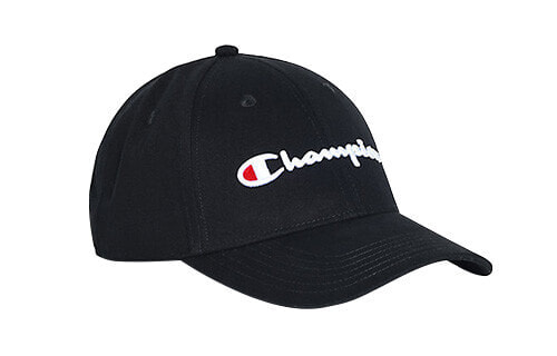 Champion Logo立体刺绣 户外运动防晒 棒球帽 男女同款情侣款 黑色 / Logo H0543