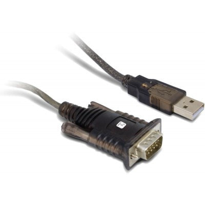 Techly IDATA USB2-SER-1A кабельный разъем/переходник USB 2.0 RS232 Черный