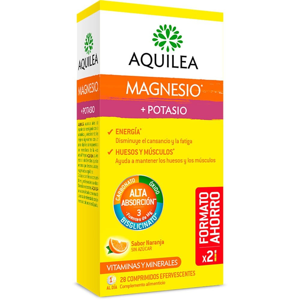 AQUILEA Magnesiu + Potassium 28 Effervescent Tablets