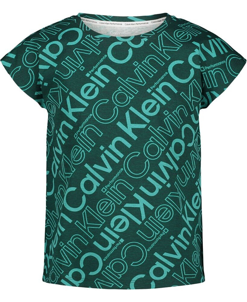 Calvin Klein big Girls Oversize Logo Print Boxy T-shirt