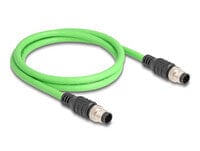 Delock M12 Kabel A-kodiert 8 Pin Stecker zu PUR TPU 1 m - Cable - 1 m