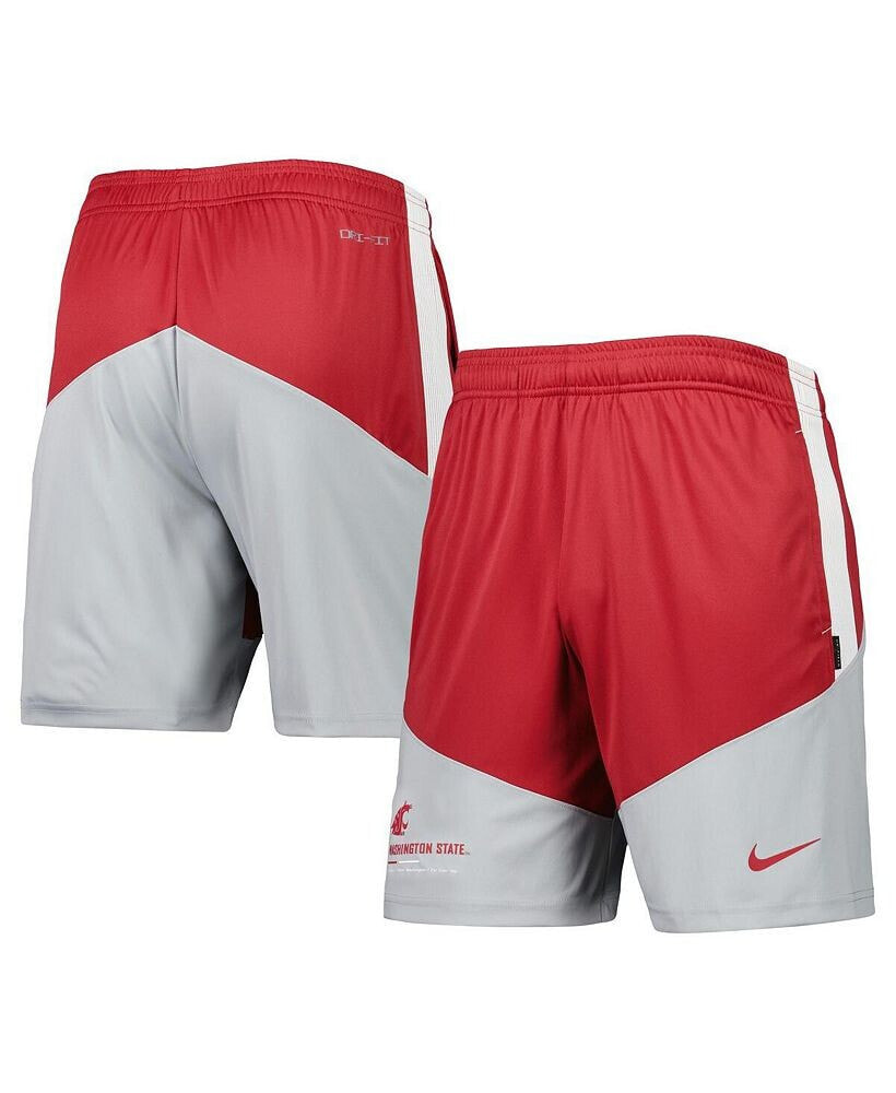 Nike men's Crimson, Gray Washington State Cougars Performance Player Shorts