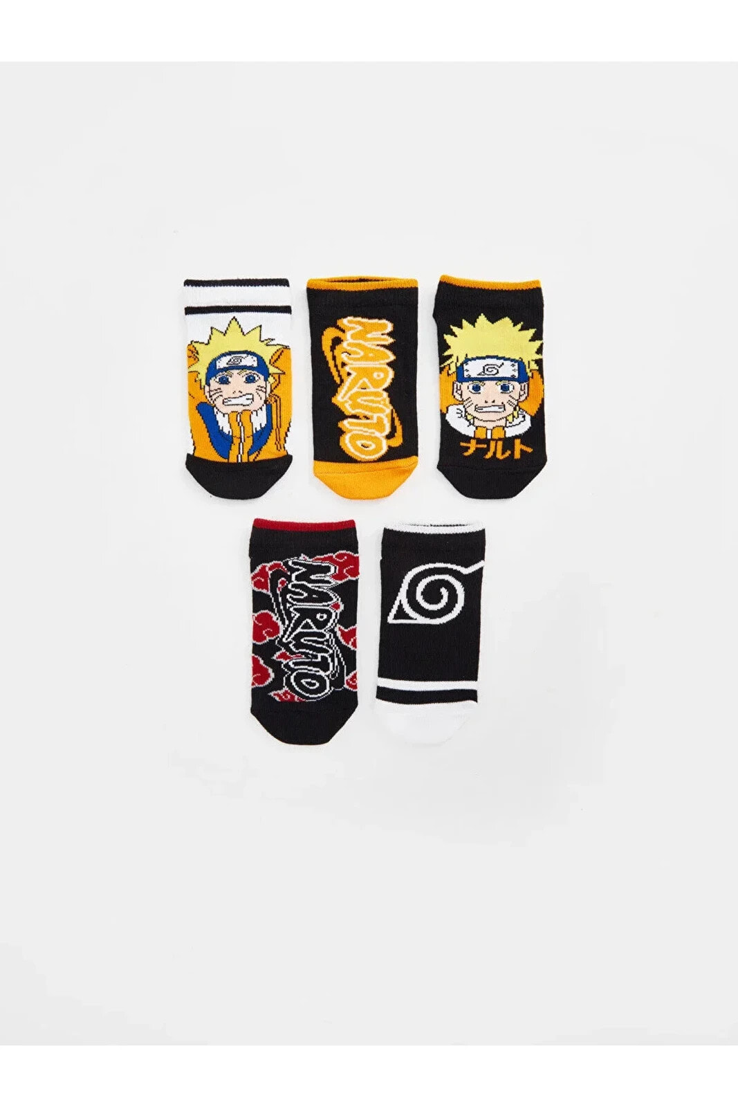 LCW Kids Naruto Desenli Erkek Çocuk Patik Çorap 5'li