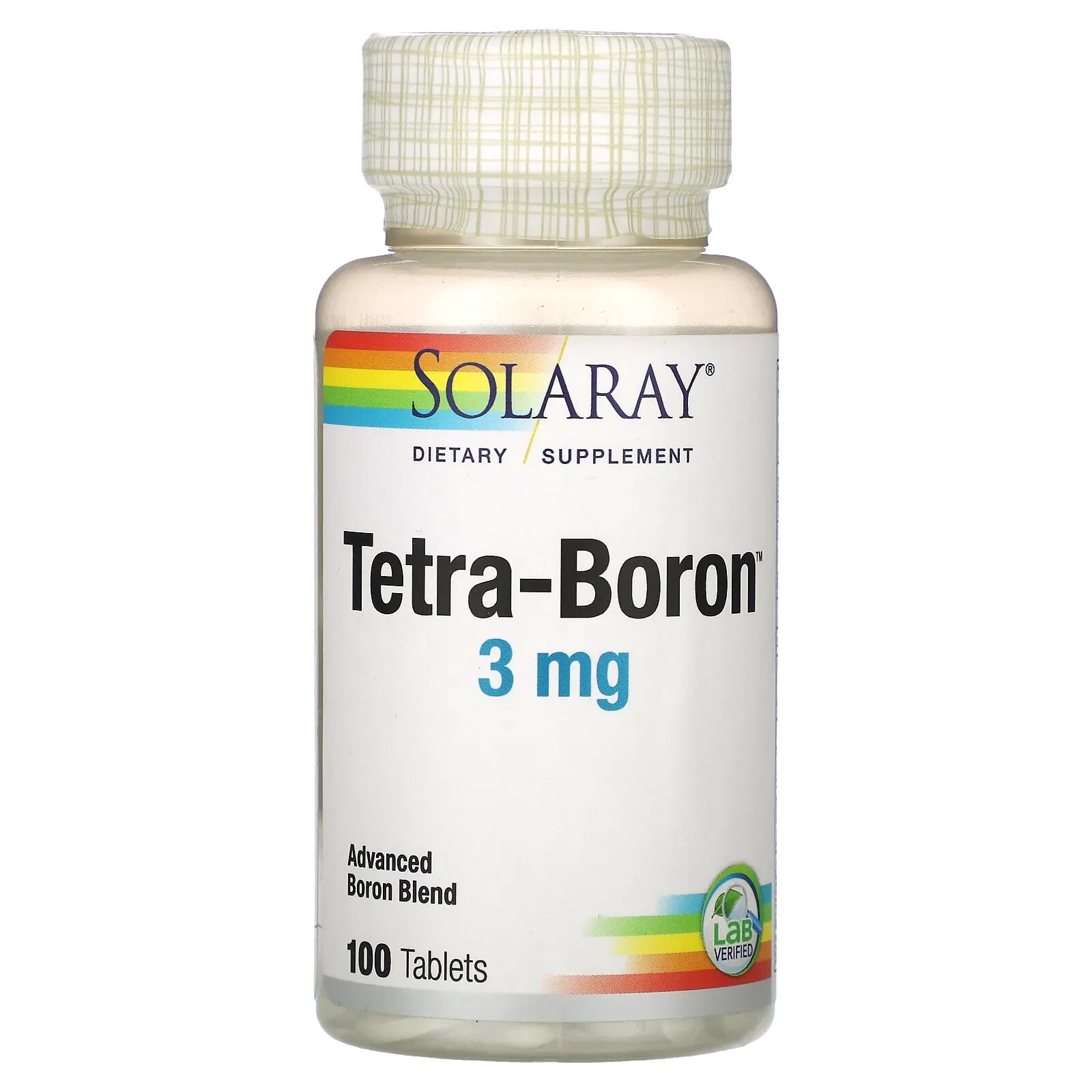 Solaray, Тетра-бор, 3 мг, 100 таблеток