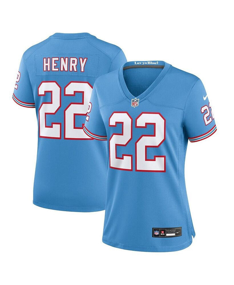 Nike women's Derrick Henry Light Blue Tennessee Titans Oilers Throwback Alternate Game Player Jersey