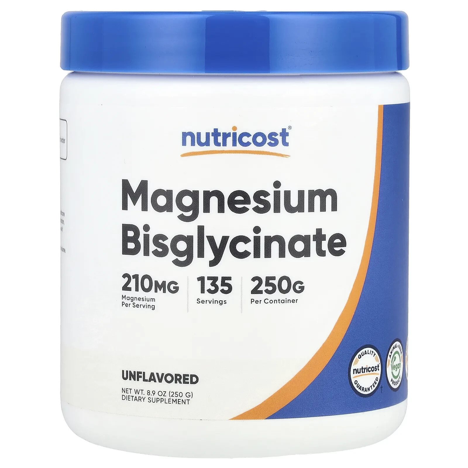 Magnesium Bisglycinate, Unflavored, 8.9 oz (250 g)