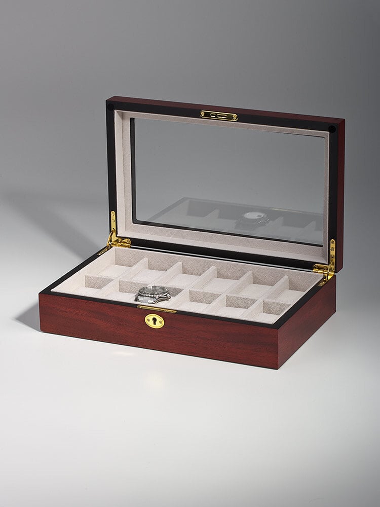 Rothenschild Watch Box RS-1087-12C for 12 Watches Cherry