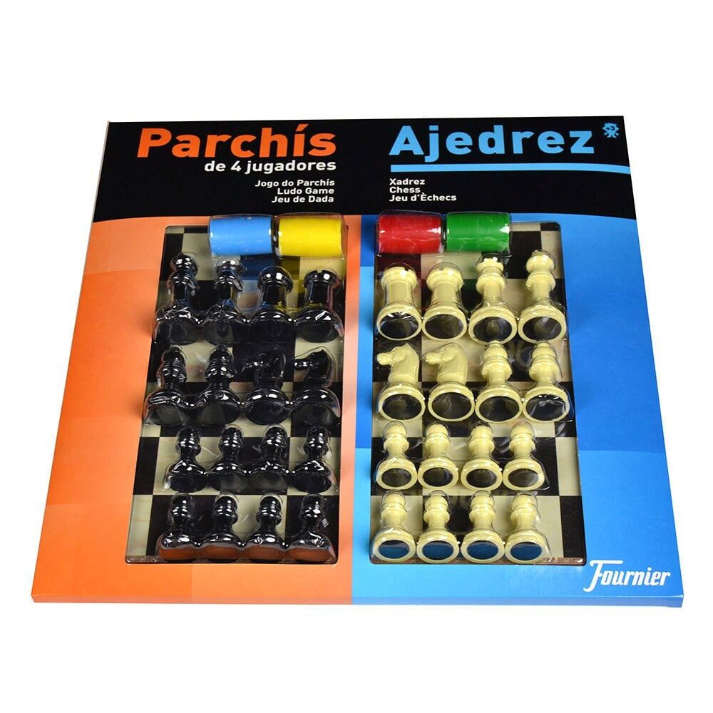 FOURNIER Double Parking Board And 40X40 Cm Chess For 4 Players Board Game