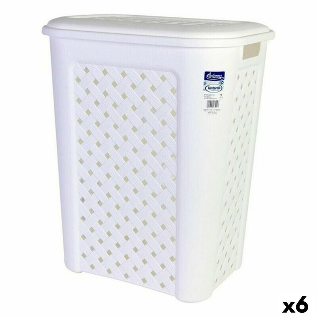 Laundry Basket Arianna Tontarelli 8105408_112 50 L White 44 x 35 x 55 cm (6 Units)