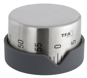 TFA-Dostmann 38.1027.10 будильник Серый, Нержавеющая сталь