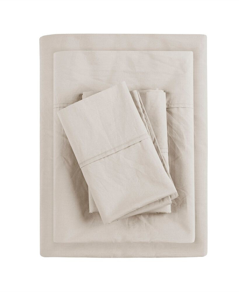 Madison Park peached Cotton Percale 4-Pc. Sheet Set, King